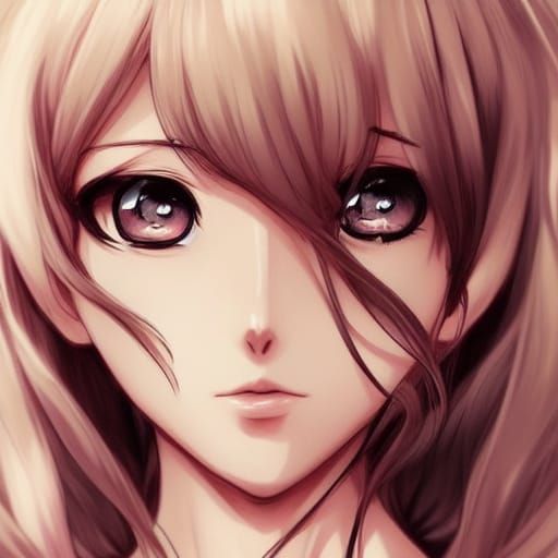 Premium AI Image  Anime makeup Pretty girl with bright makeup