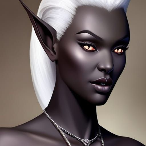 Drow Woman - AI Generated Artwork - NightCafe Creator