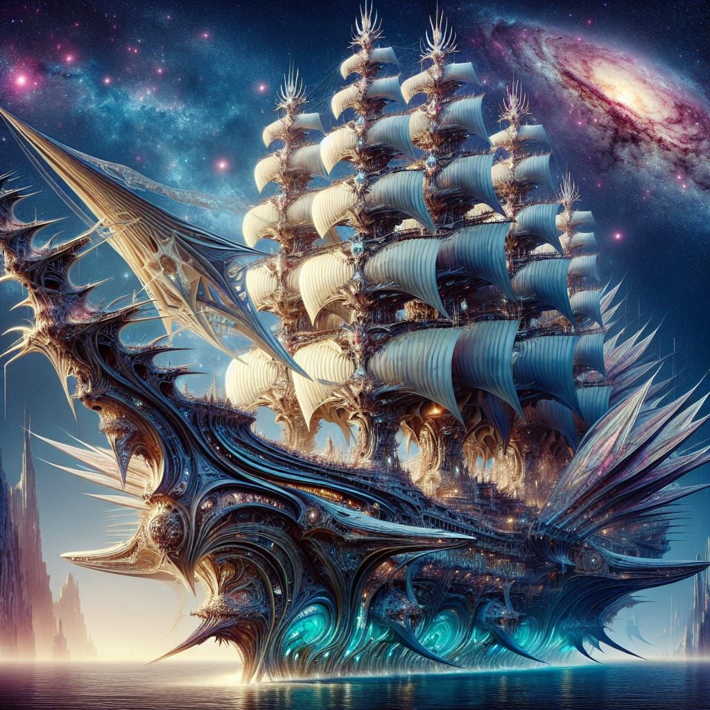 Flying Fantasy Ship