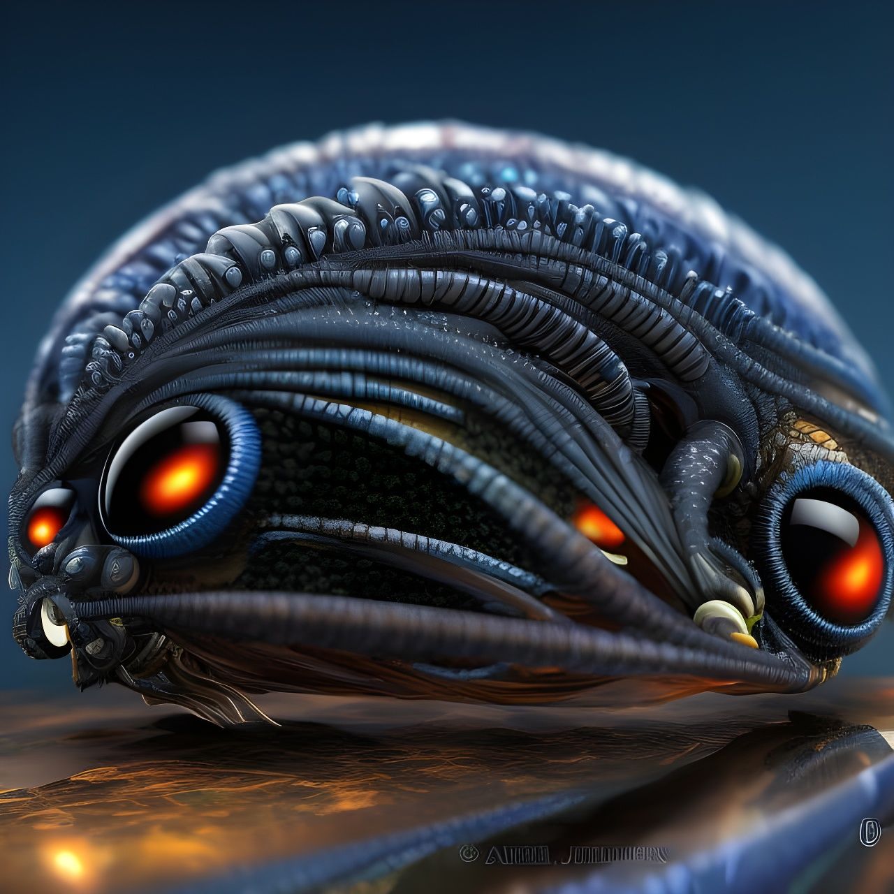 Macro-Shot --> Nano-Drop Inspired by Giger and Android Jones