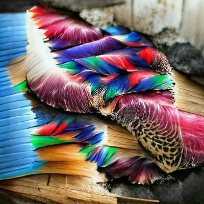 beautiful colorful feathers