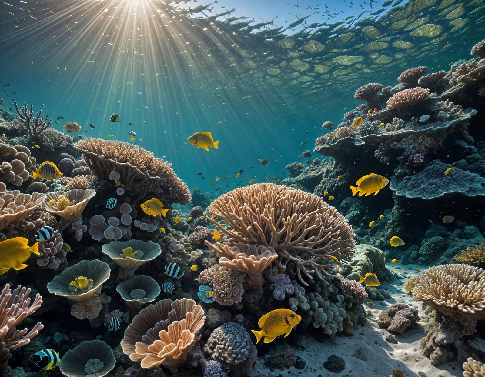 A vibrant coral reef.  by @Wiwit Mugiono