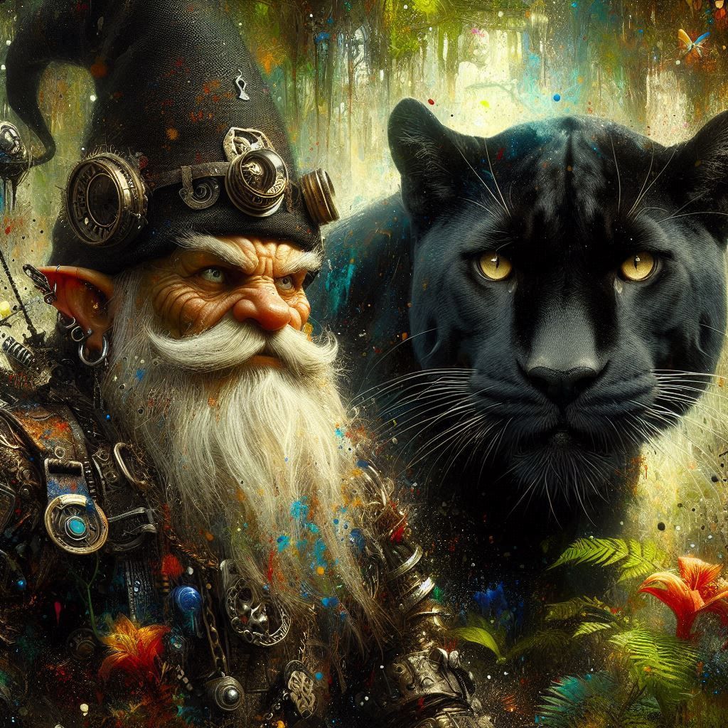 The gnome and the panther