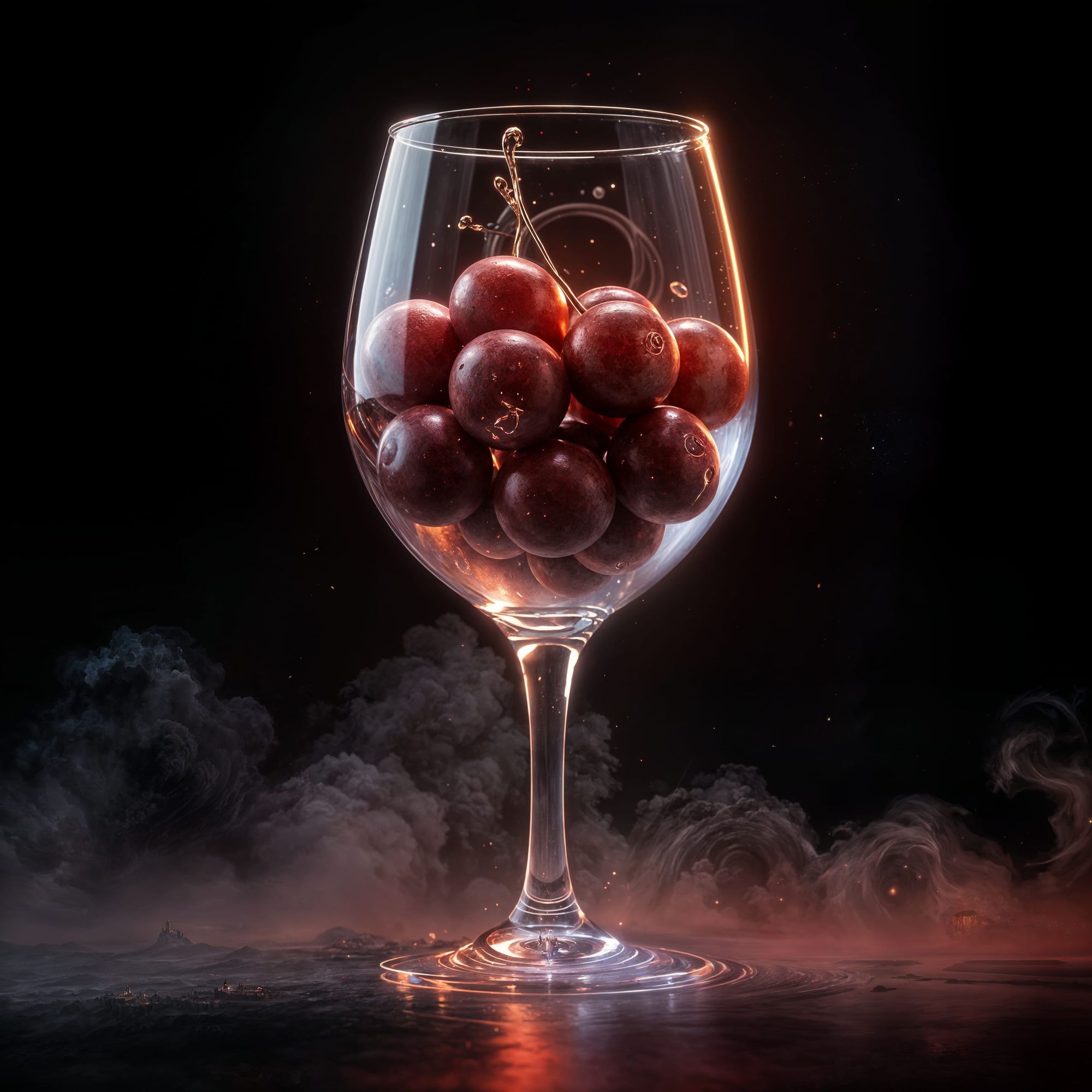 вишня в фужере