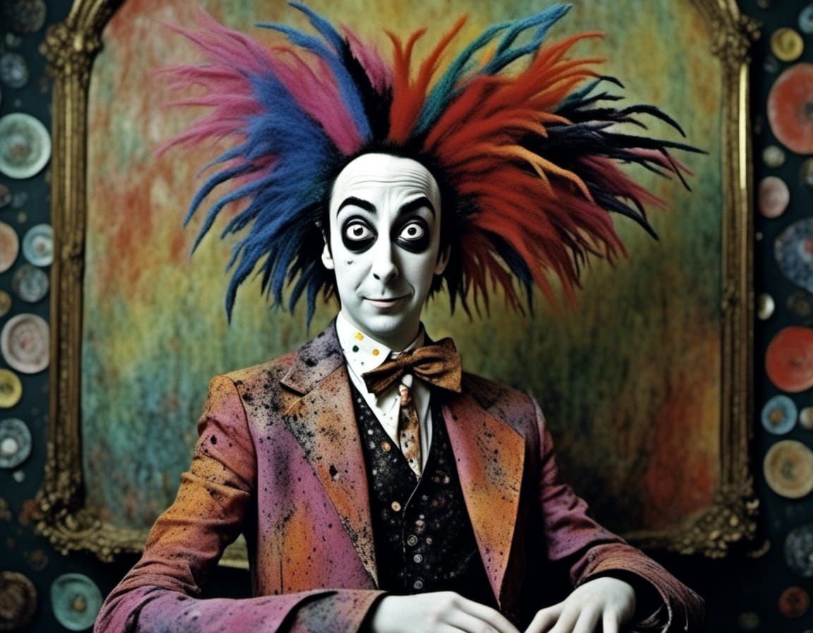 Surreal Portrait: Melted Colors Illustrating Consciousness