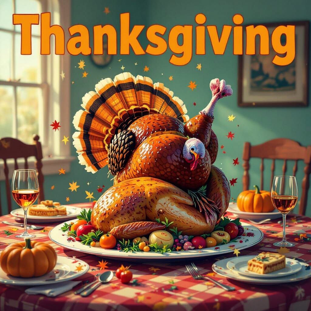 I think there's a problem with the turkey Sir lolll 🦃  by @Darkangela