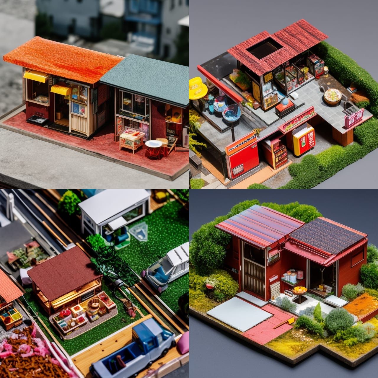 miniature dollhouse ramen shop AI Generated Artwork NightCafe Creator