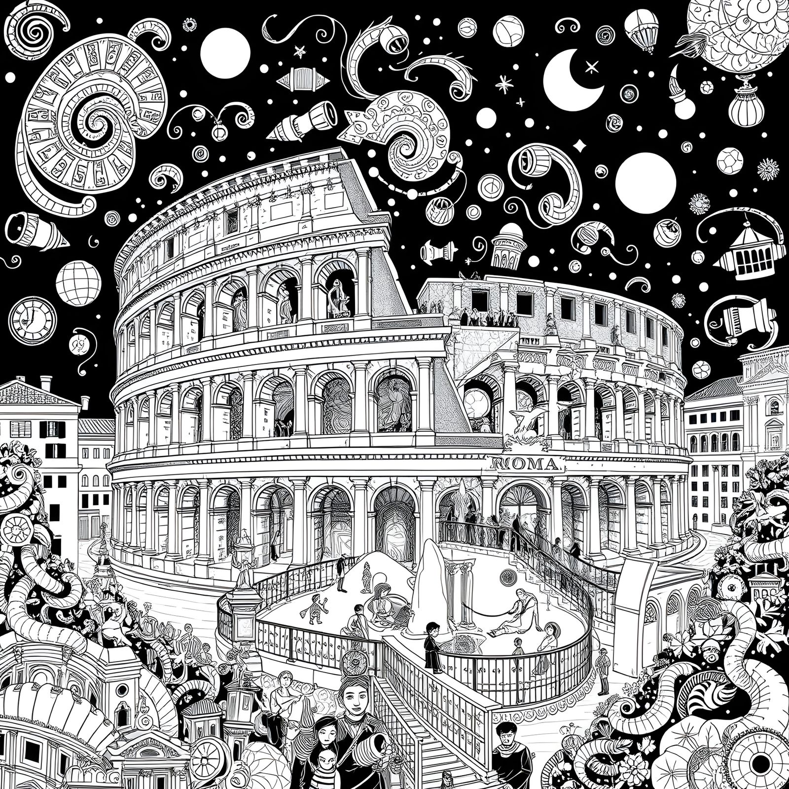 doodling Rome  by @Sig