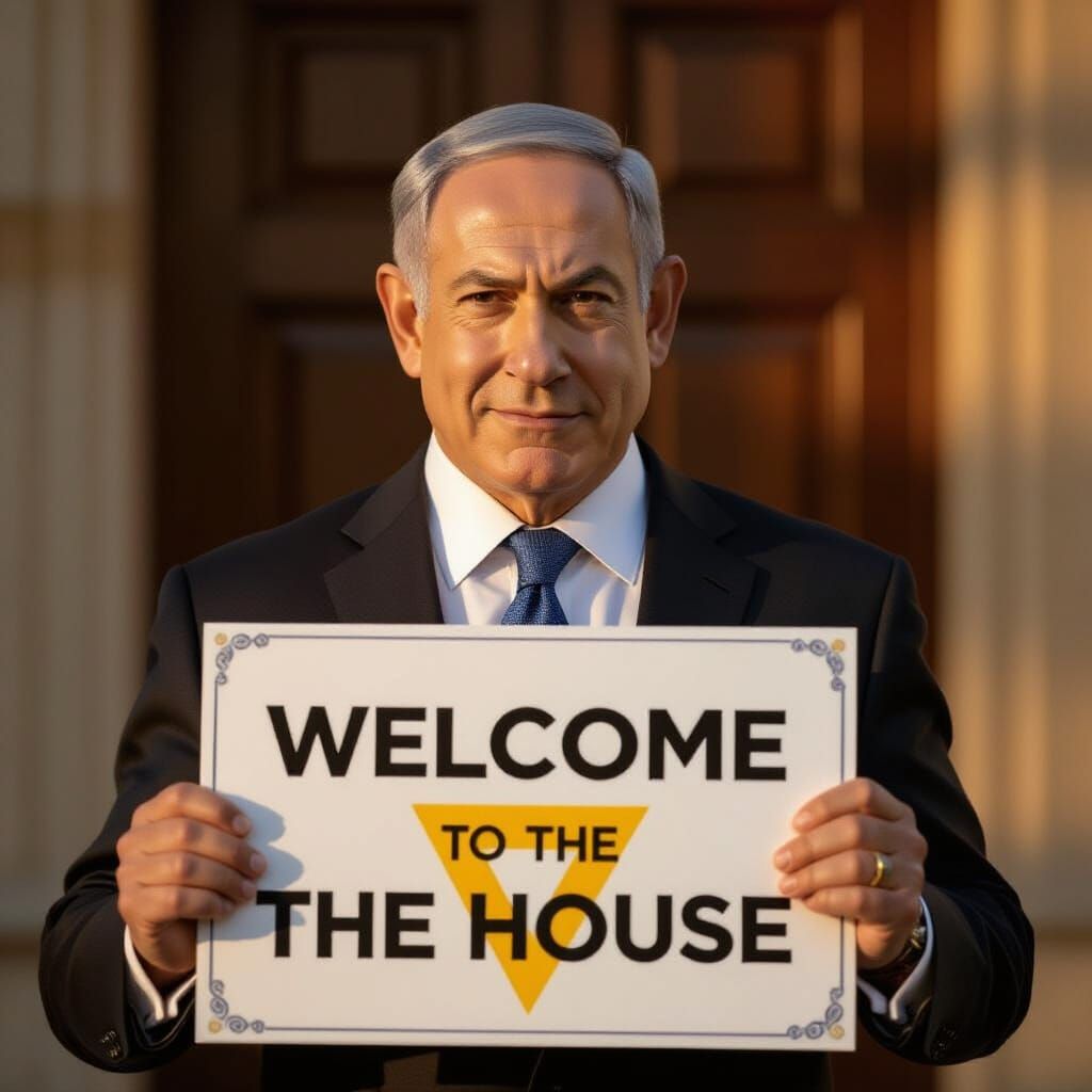 Netanyahu Welcomes With Heroic Symbol
