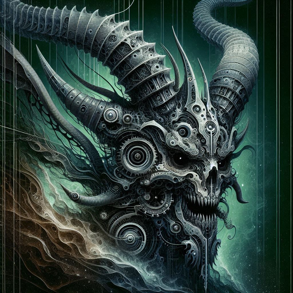 Biometrical Yew Man Dark Fantasy illustraction 3
