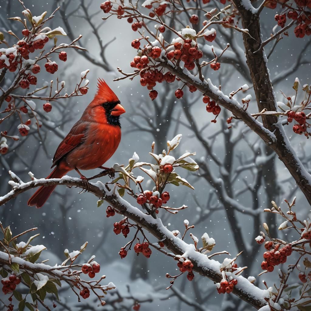 Cardinal   by @TwistyGalaxyGirl