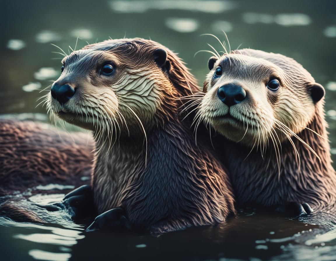 "Whiskers of Affection: A Tale of Otter Romance"