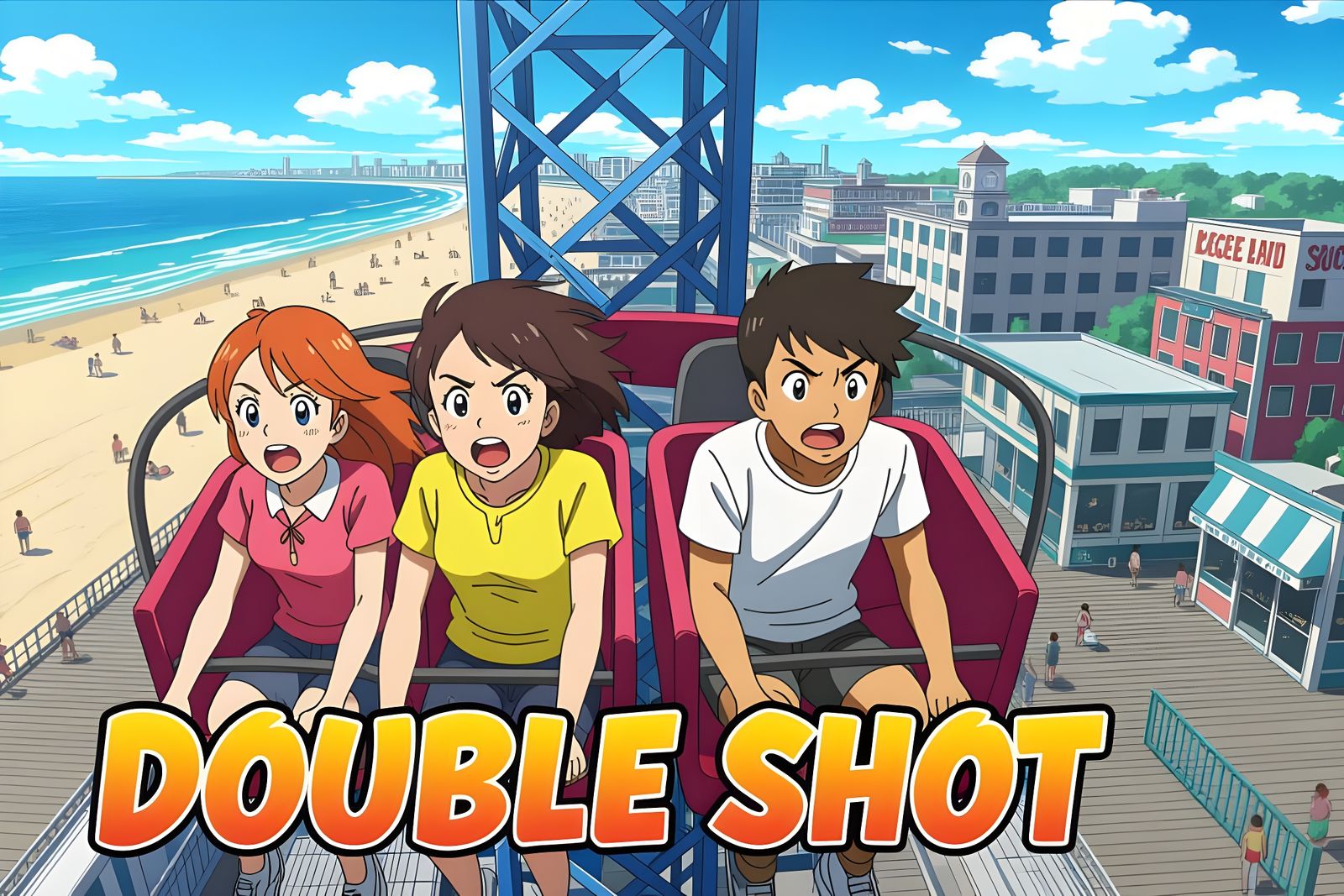 Double Shot Fun Tower at Playland's Castaway Cove in Ocean City, NJ  by @Gary Murakami