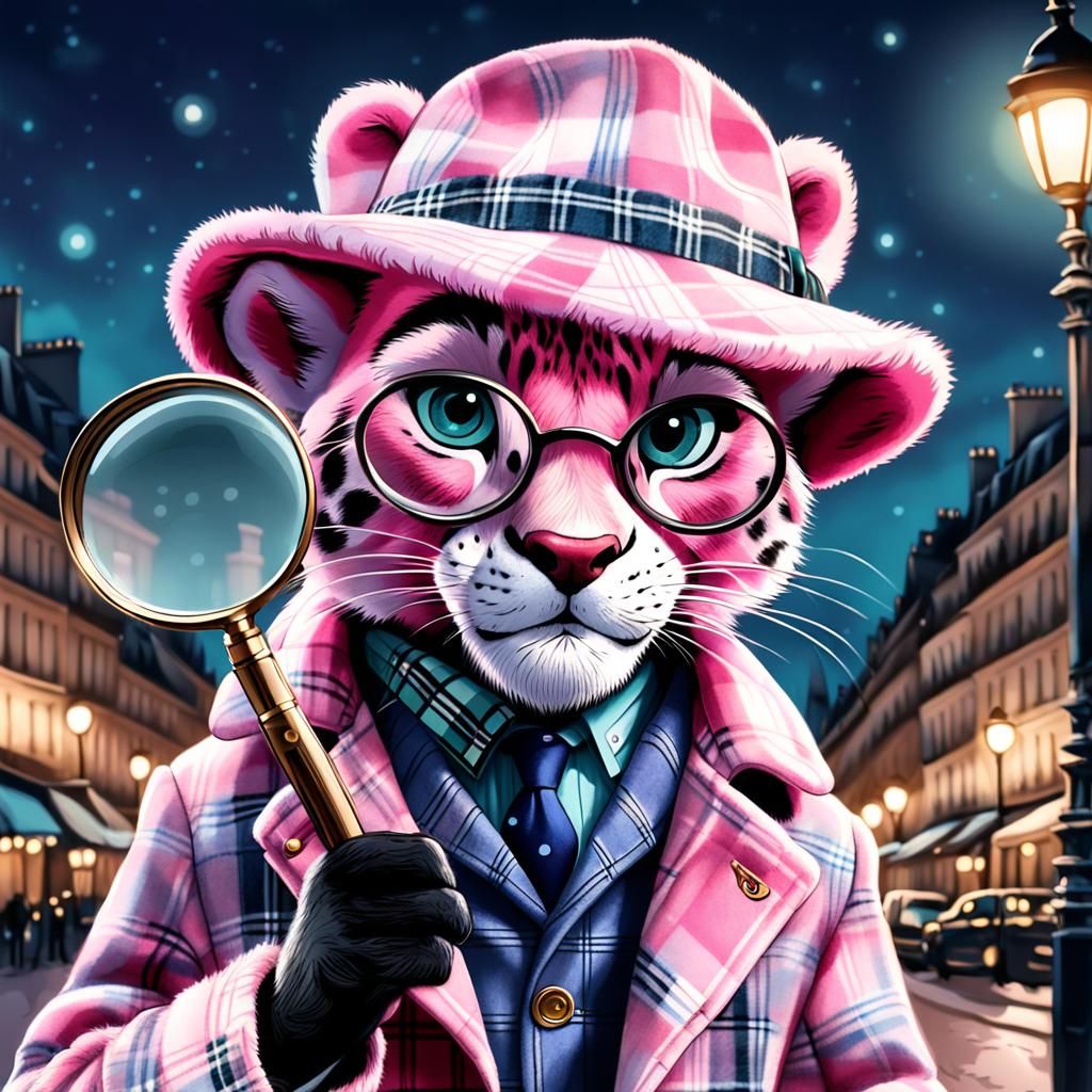 The Pink Plaid Panther, Cherche La Vie en Rose.  by @PS