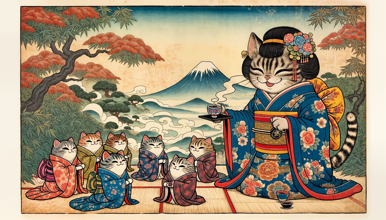 Kitty Tea Ceremony  by @Ren