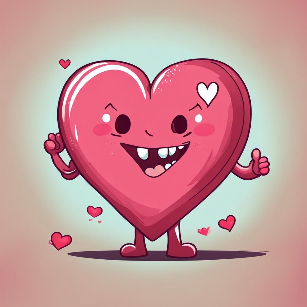 Cute Heart ️👍 - AI Generated Artwork - NightCafe Creator