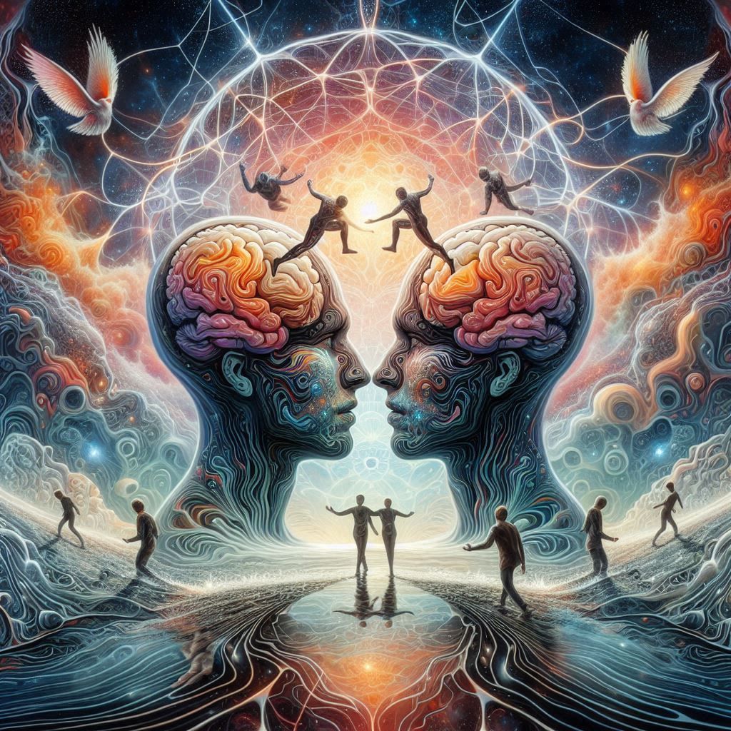 Your consciousness is my user illusion of you and my consciousness is your user illusion of me