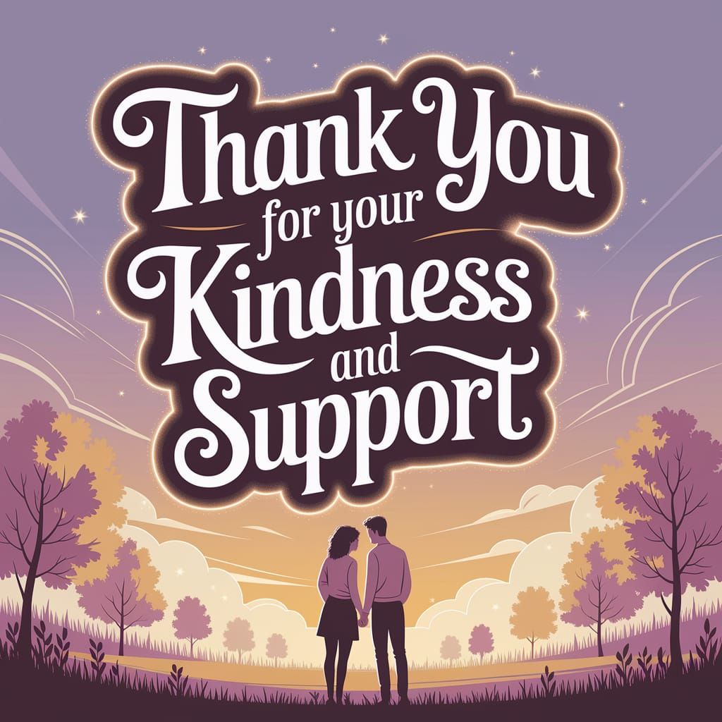 Thank You Message with Golden Light and Gentle Embrace