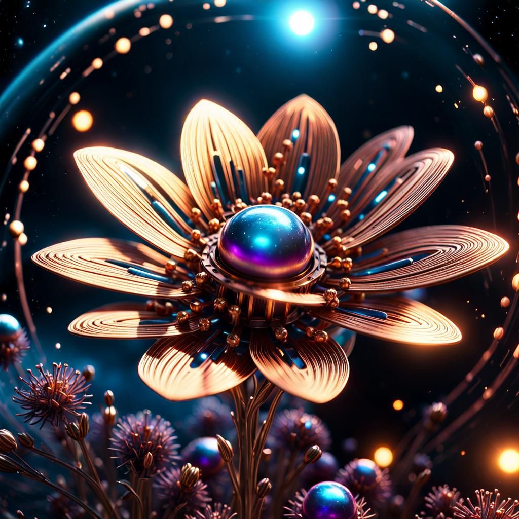 Cosmic metalic flower  by @KANNA-CHAN