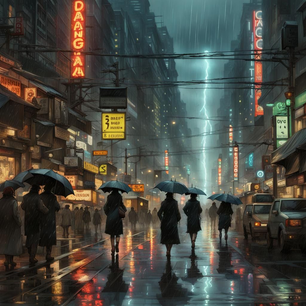Lightning in the city  by @SeaBlaze