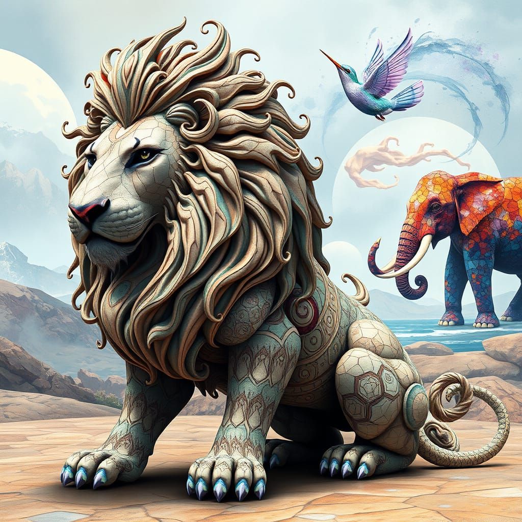 Abstract Animals  Daily Challenge #855  by @Lostmark