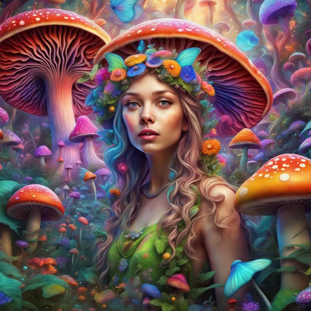 Mushroom Fairy - Ai Generated Artwork - Nightcafe Creator