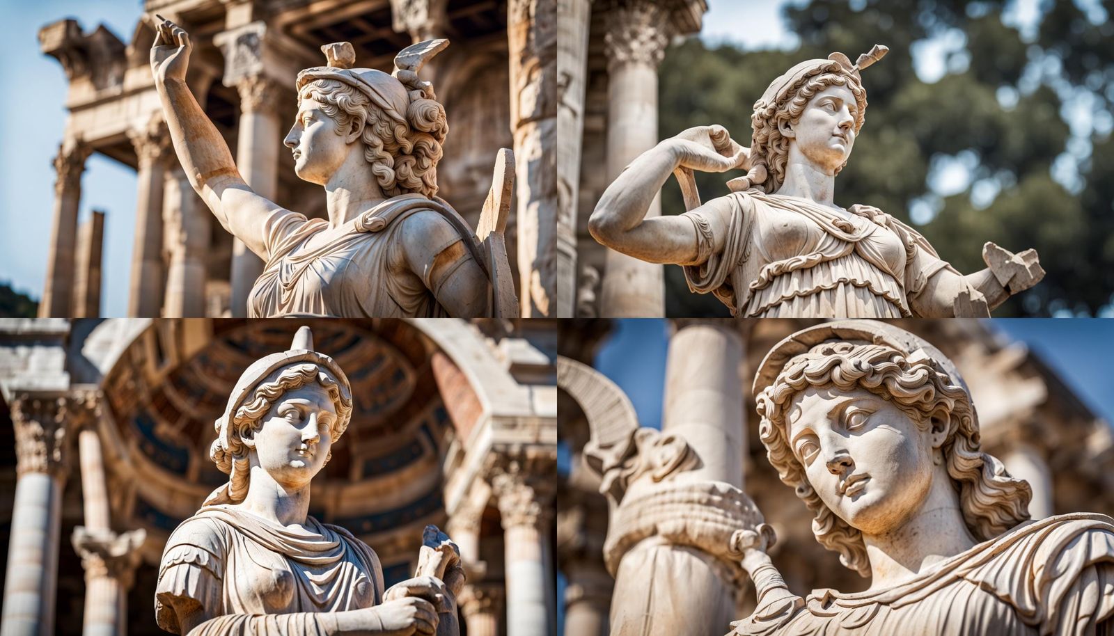 Statue of Artemis in Ephesus. Low angle close-up photography...