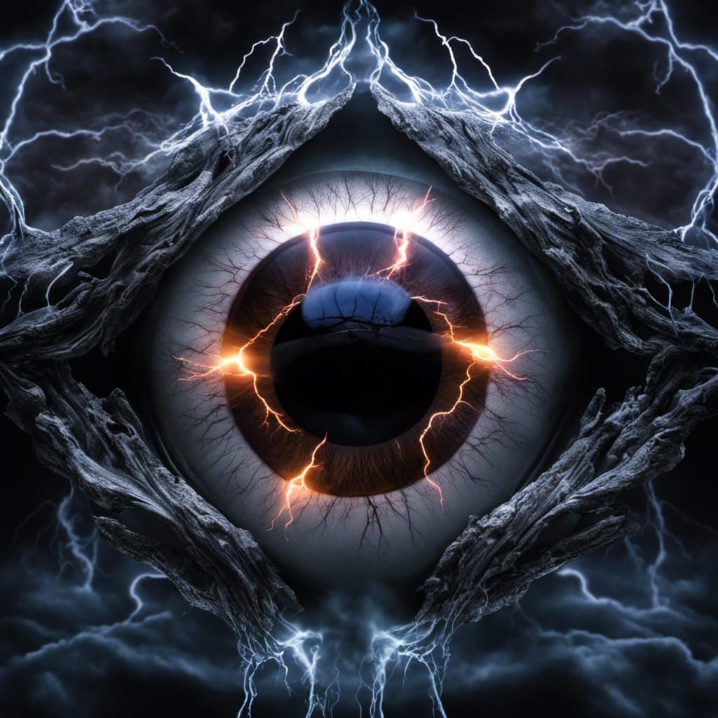 Lightning Eye AI Generated Artwork NightCafe Creator