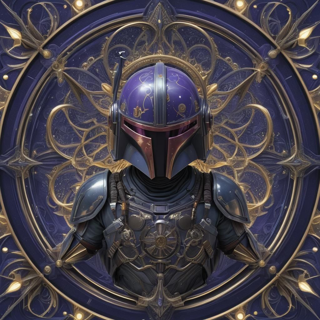 Purple Mandalorian - AI Generated Artwork - NightCafe Creator