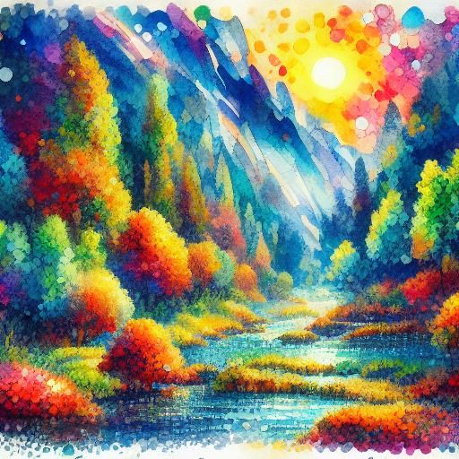 <lora:WaterPoint15:1.0> watercolor landscape 