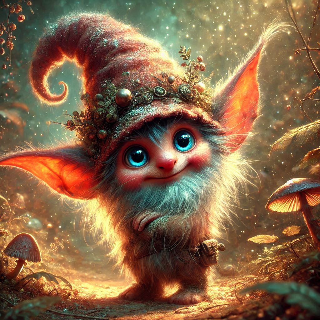 adorable fairy-tale fantasy creature portrait..
