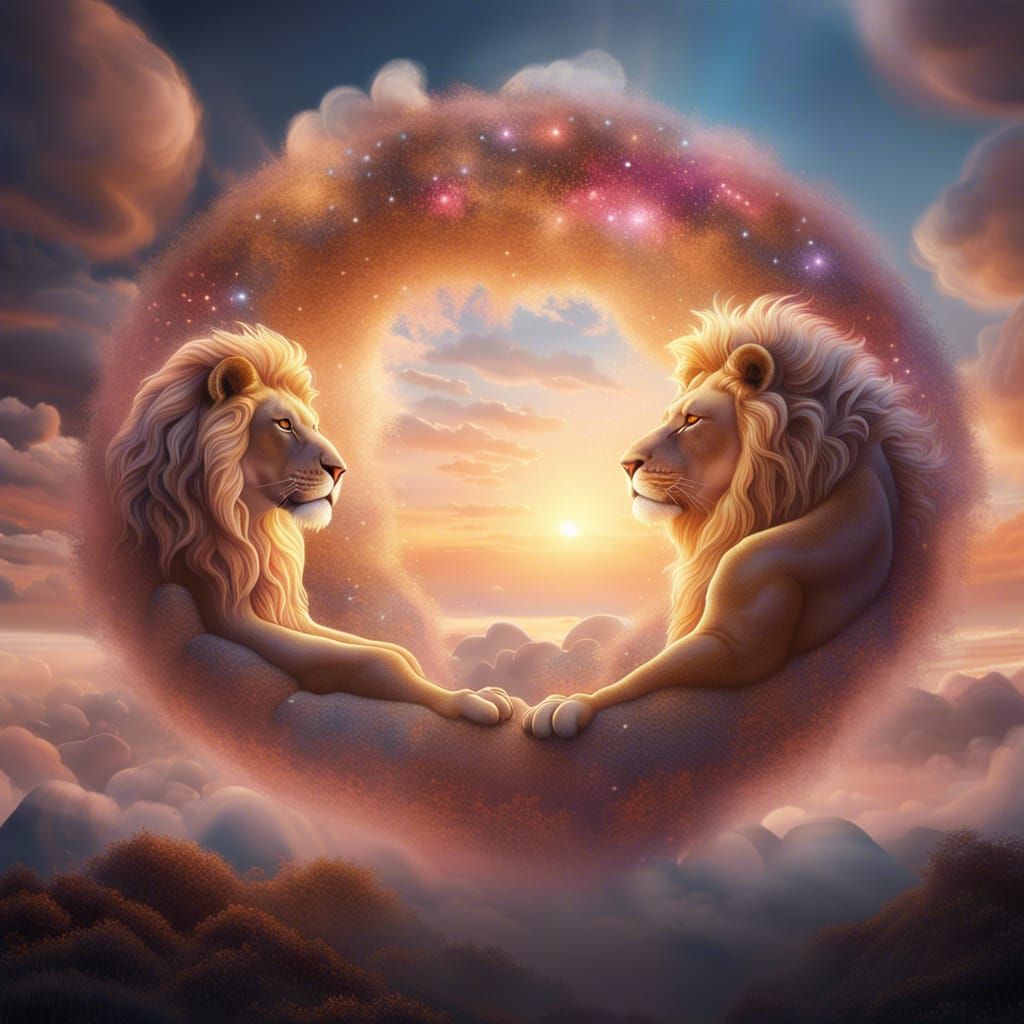 "circle lion