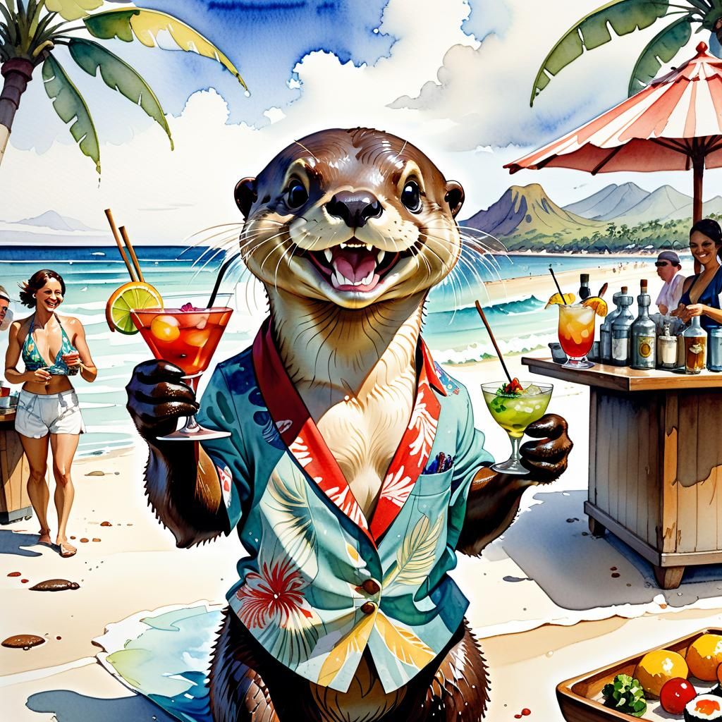 Otters - AI Generated Artwork - NightCafe Creator