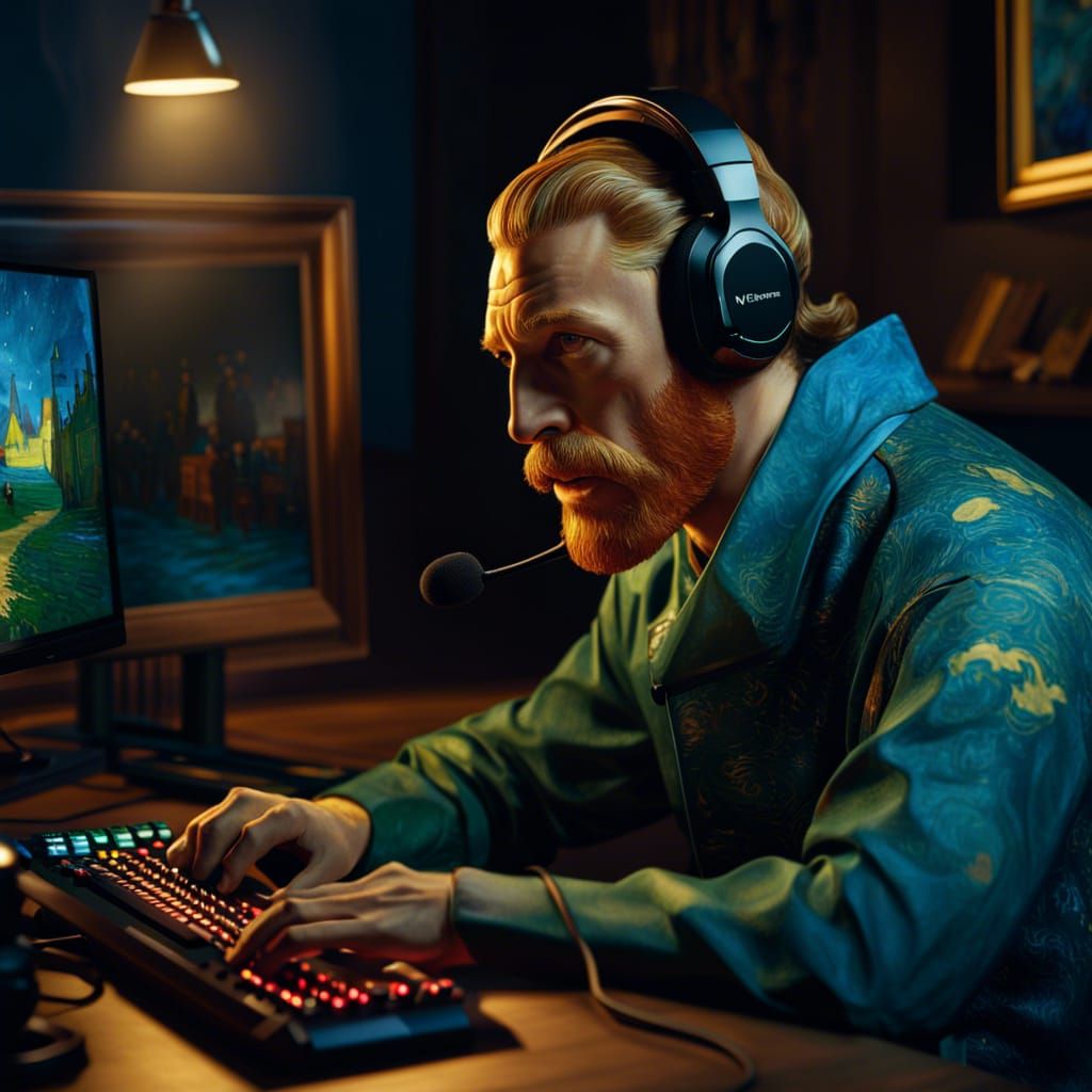 Streamer Vincent Van Gogh  by @Hani