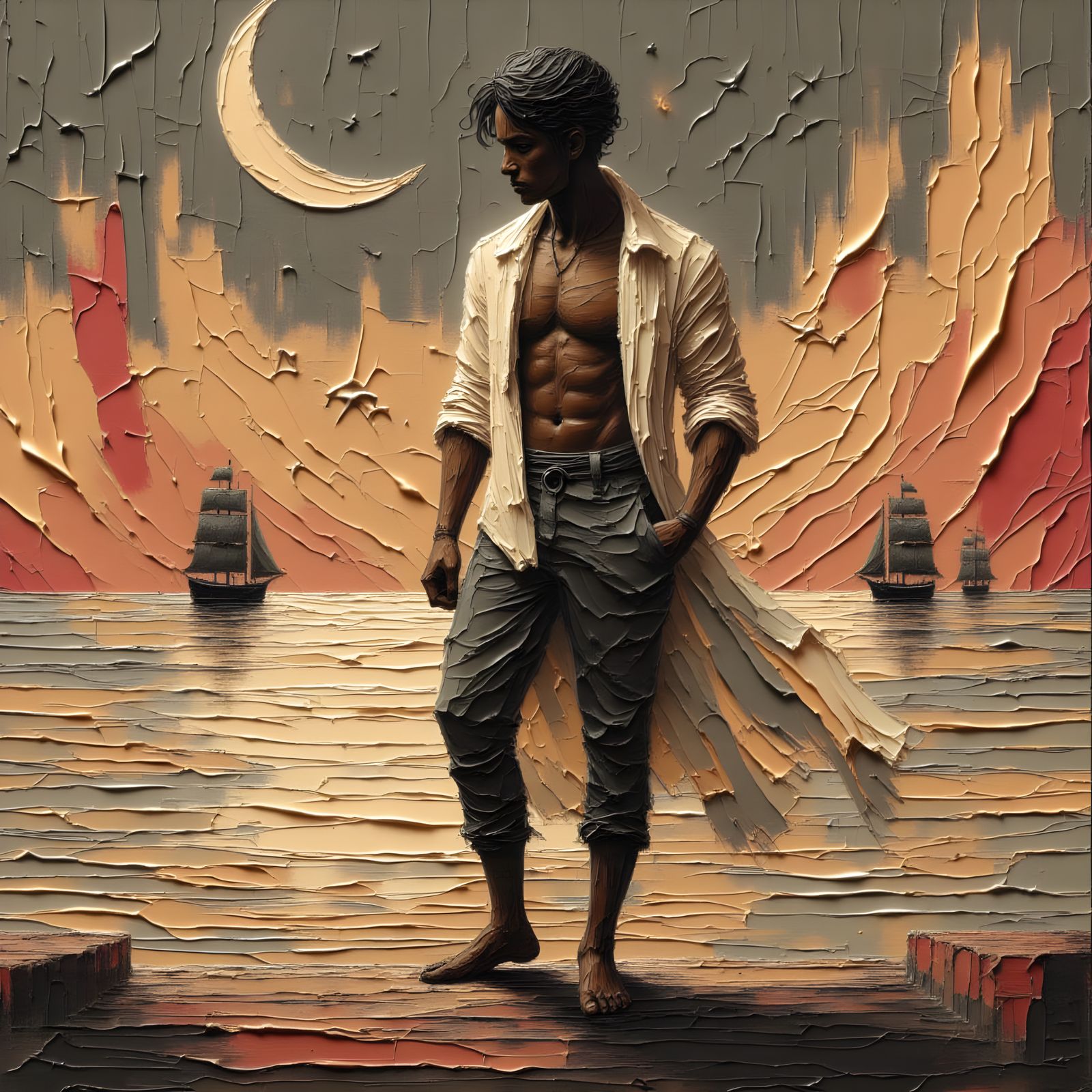 (Open Prompt) 👀🔥 Trigger Word: "Moonfellow" to render males w/ the MOONCHILD LoRA.