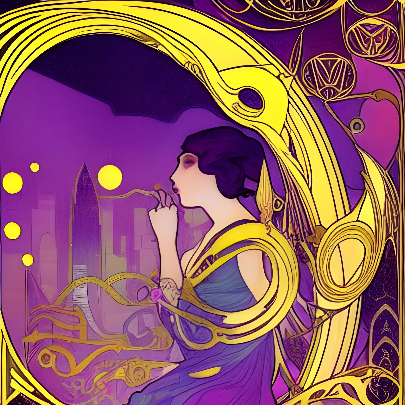 purple woman