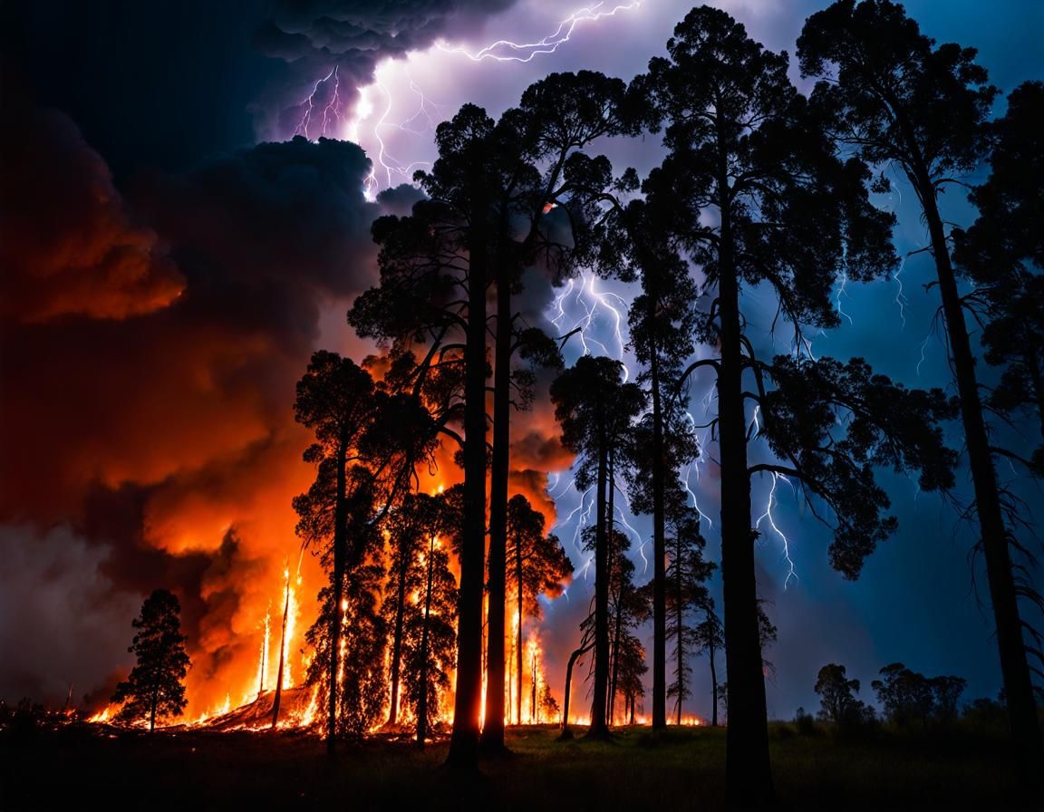 The start of a forest fire - Nature”s fury   by @Ray-in-ME