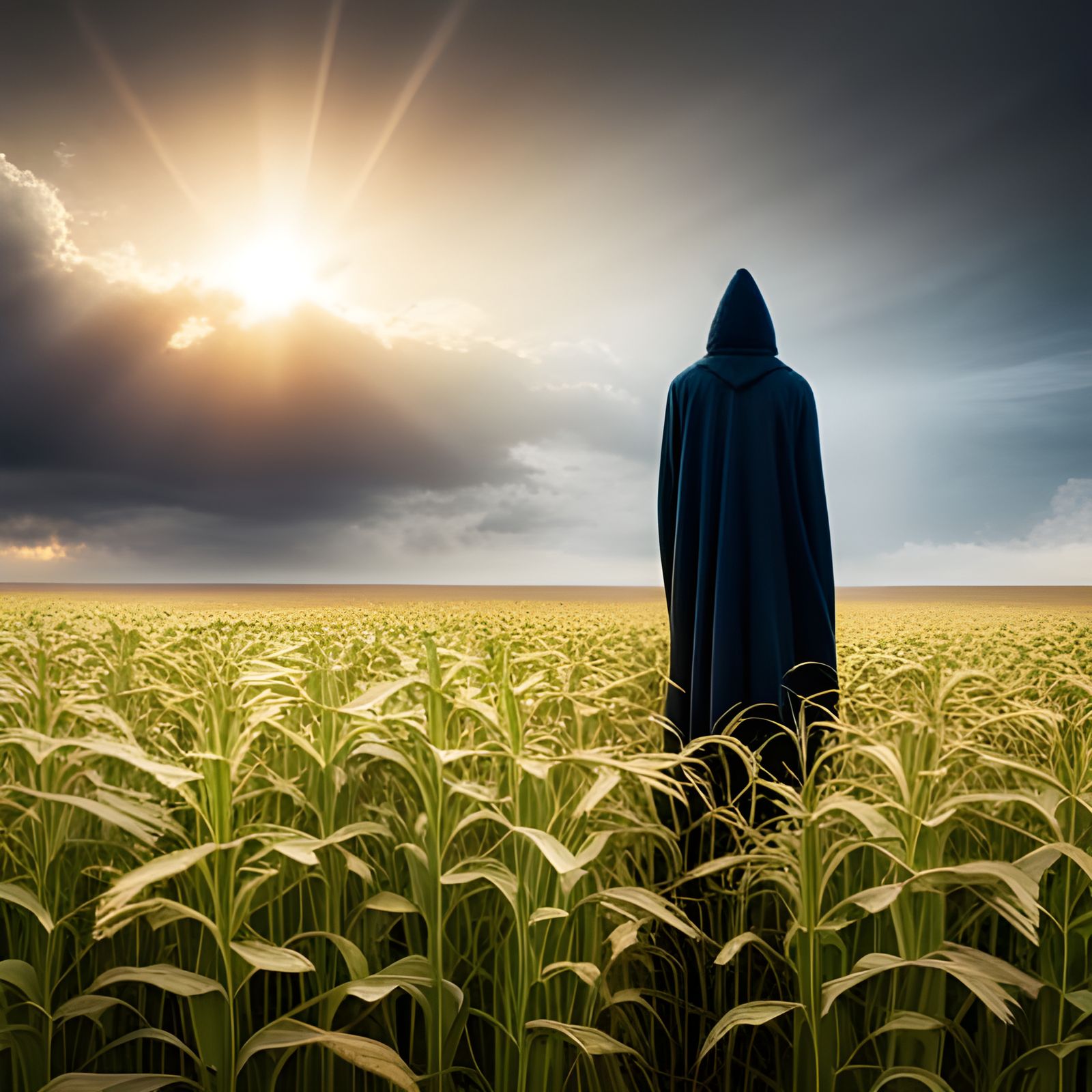 Mysterious Hooded Figure  by @Inner Peace
