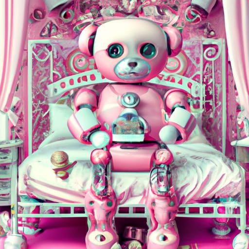 Time for bed Teddybot 💤  by @Darkling