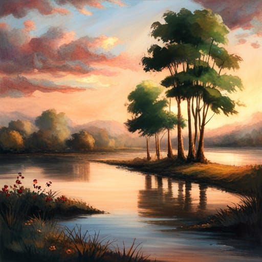 Rainbow Elf in Dreamlike Surrealism Style