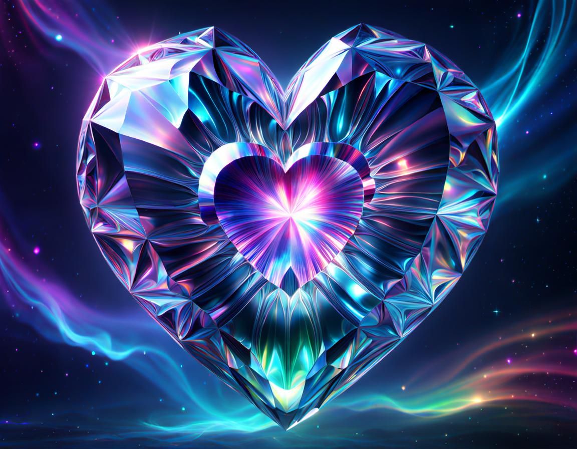 Crystal Heart - AI Generated Artwork - NightCafe Creator