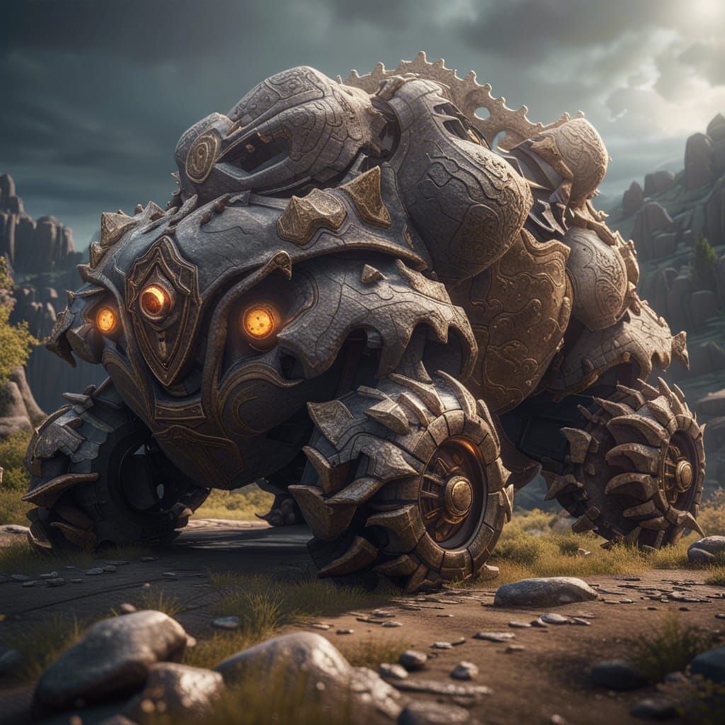 The rock golem car, made for harsh environments  by @Neya Pey