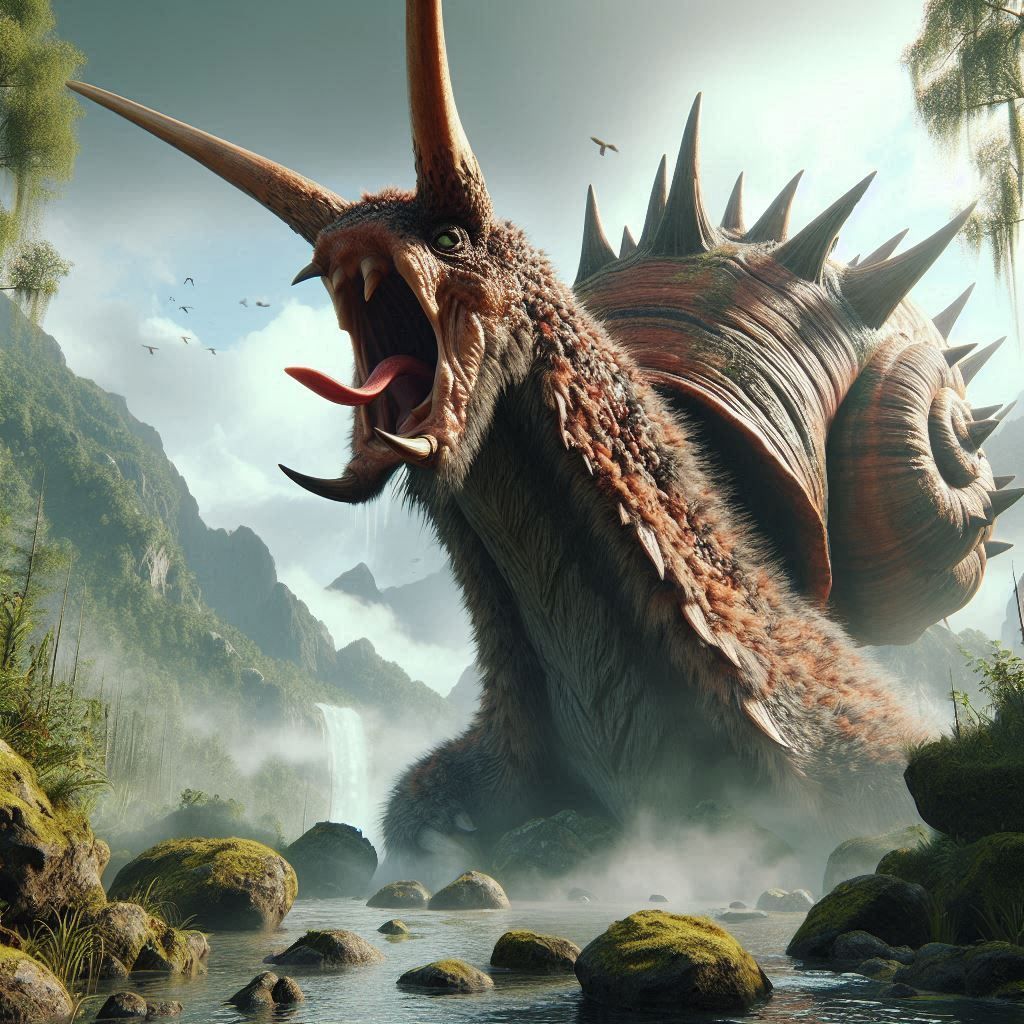 Prehistoric snail - he's calmed down over the last few epochs