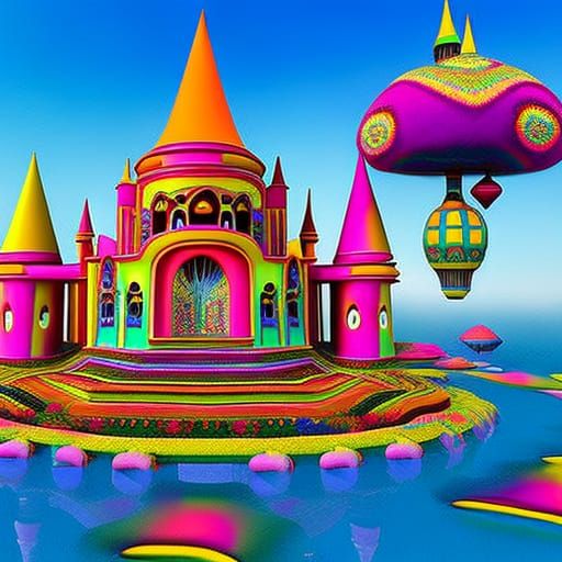 Psychedelic fantasy castle 2.1