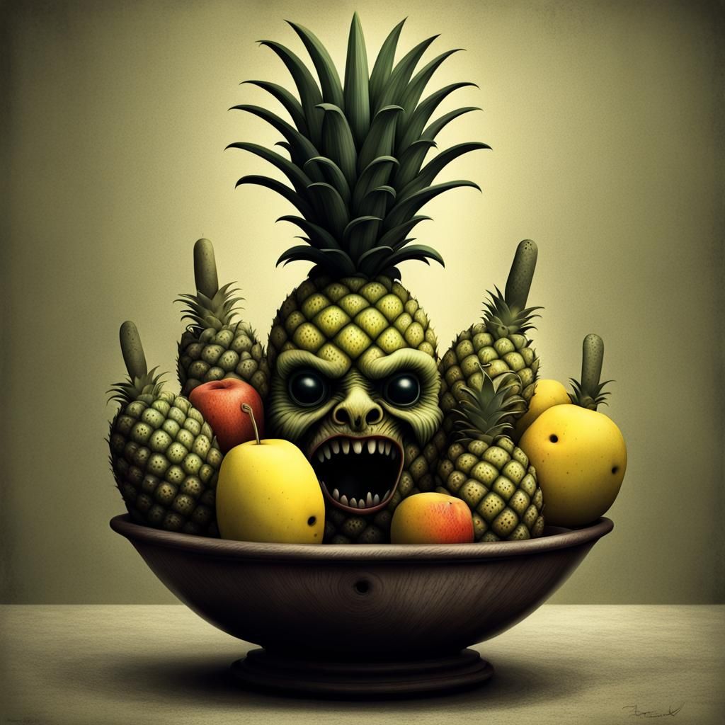 Zombie Pineapple AI Generated Artwork NightCafe Creator