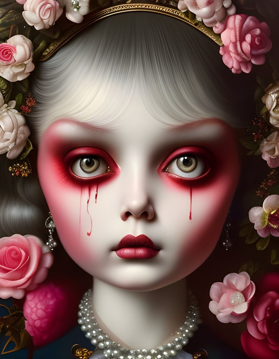 crying doll - AI Generated Artwork - NightCafe Creator