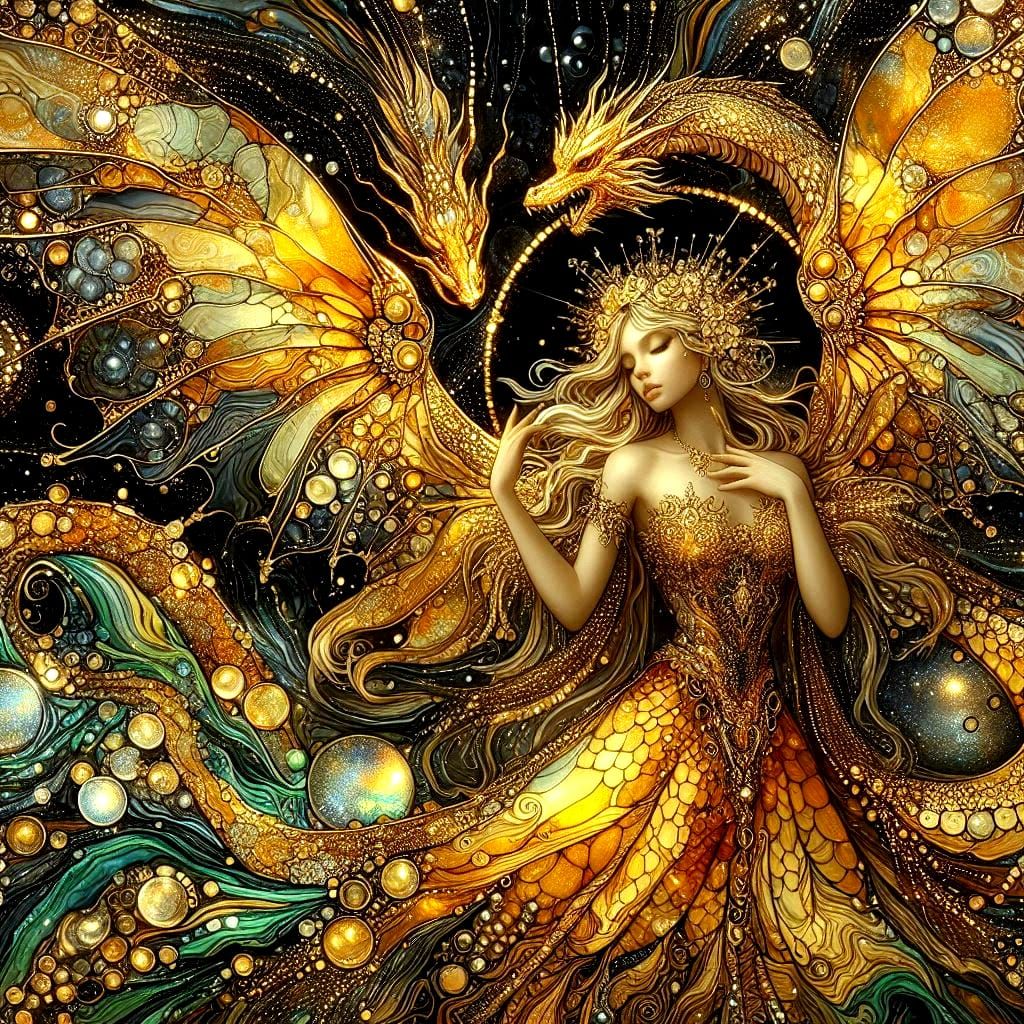 Golden Fantasy  by @jeanne french
