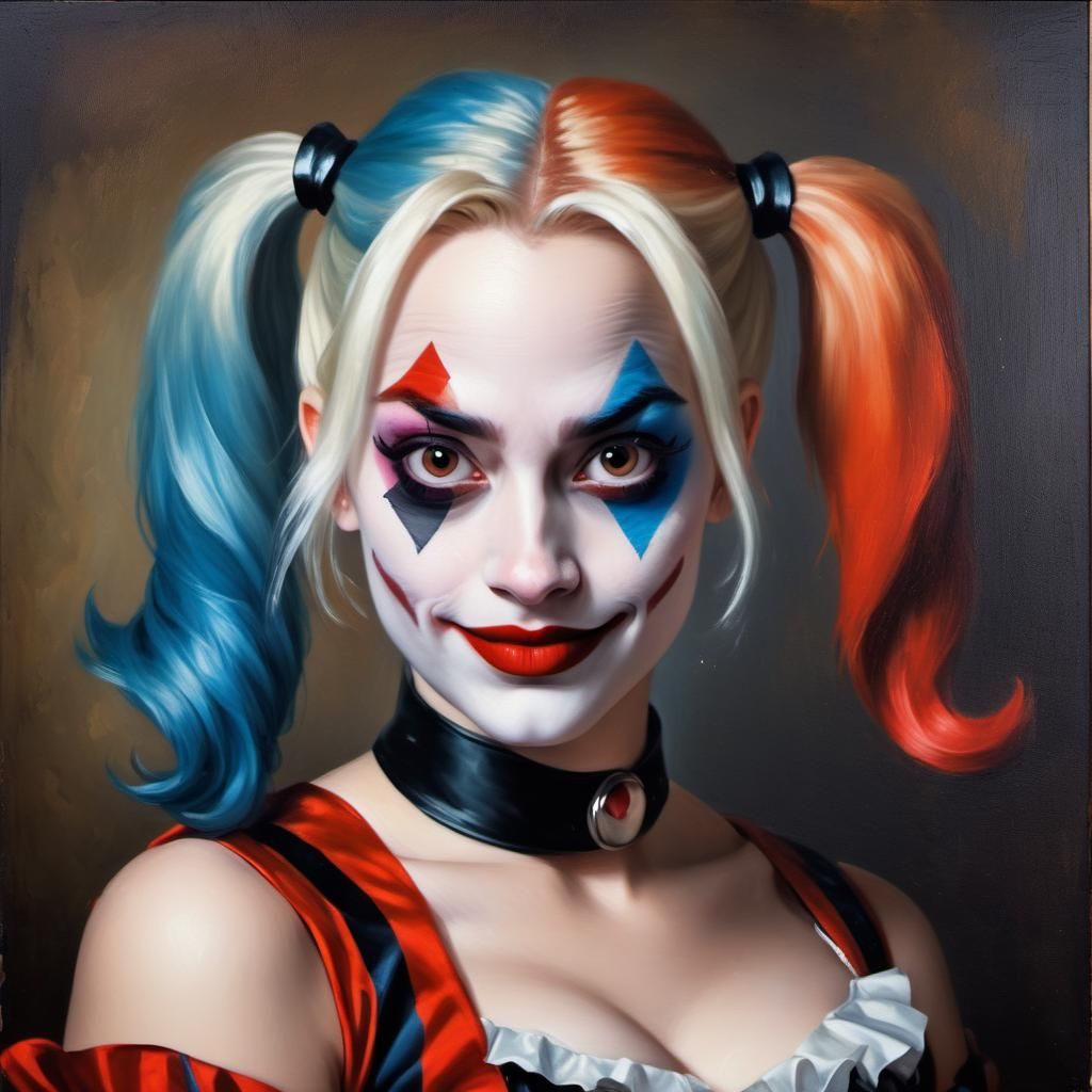 Harley Quinn by Elisabeth Vigée Le Brun - AI Generated Artwork ...