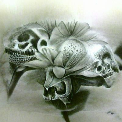 flowering skull