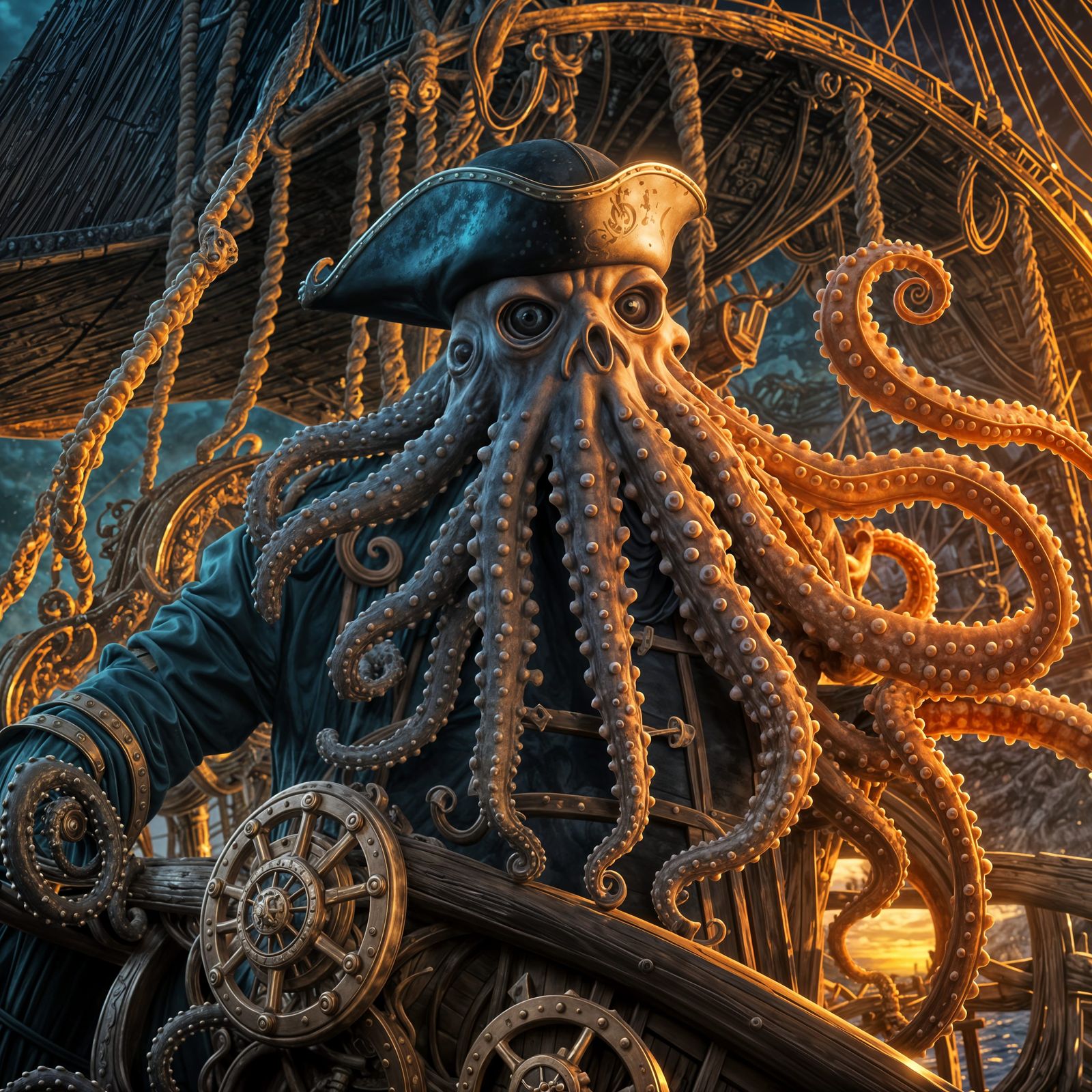 A Pirate Octopus at Sea  by @JenG